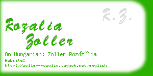 rozalia zoller business card